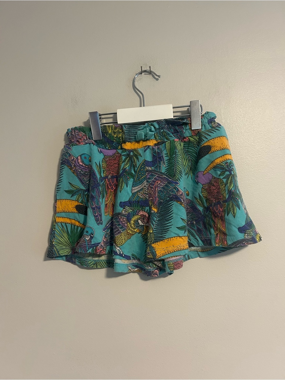 The children’s place girls 7/8 multicoloured Tropical Parrot Print Shorts